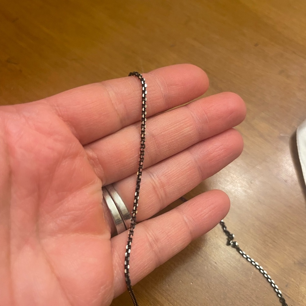 Tiffany & Co. Black Enamel Coated 30” “Sparkle” Chain Necklace - Picture 5 of 9